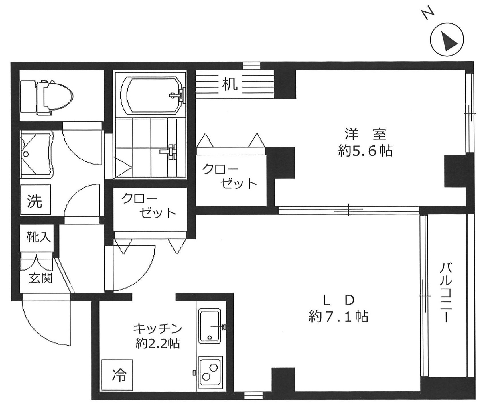 文京区湯島のマンションの間取り