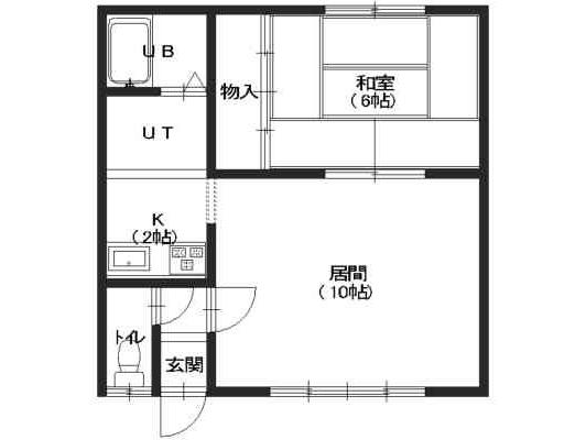 函館市亀田港町のアパートの間取り