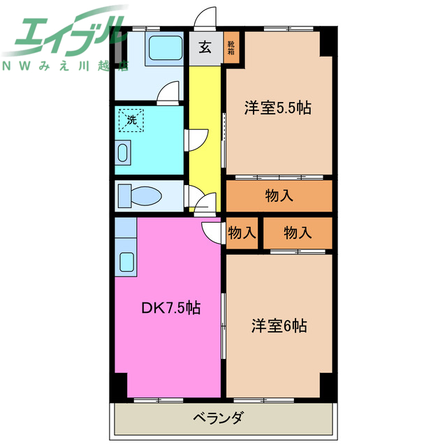 コーポ富田の間取り