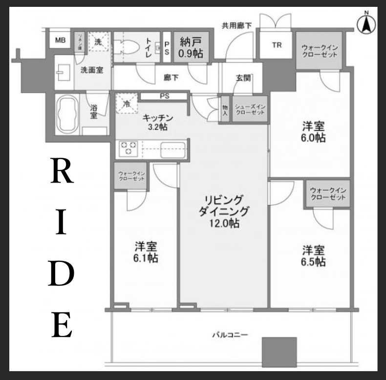大阪市中央区安土町のマンションの間取り