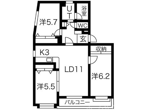 アヴニール平岸の間取り