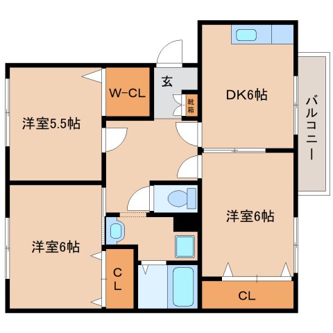 サンヴェール一条の間取り