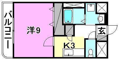 松山市萱町のマンションの間取り