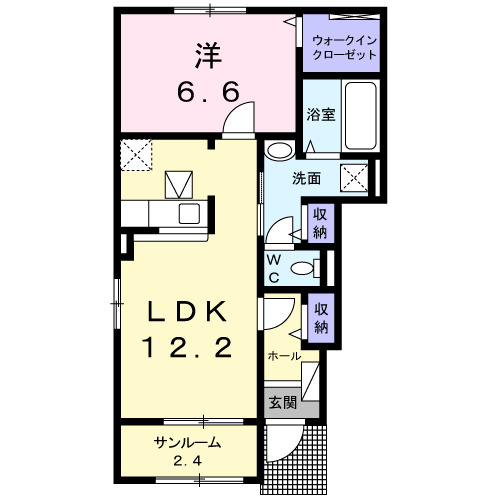 北葛城郡広陵町大字三吉のアパートの間取り