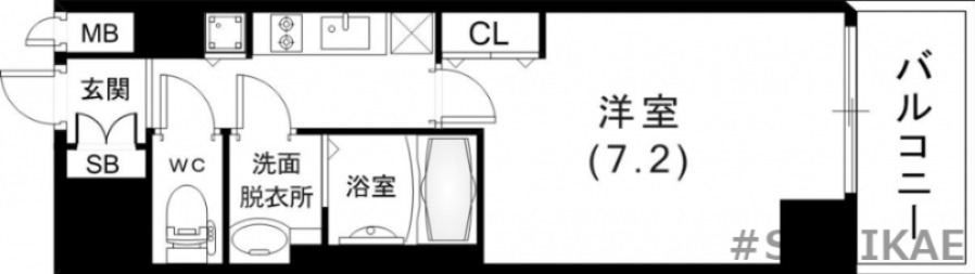 プレサンス三宮ポルトの間取り