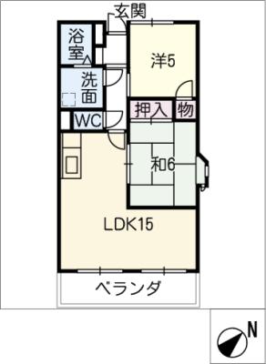 ラ・キャッスル２１原IIの間取り