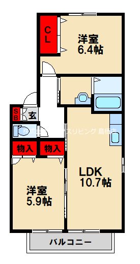 ウェルカム小郡の間取り