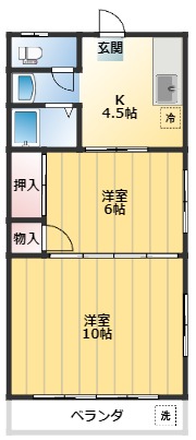 姶良市平松のマンションの間取り