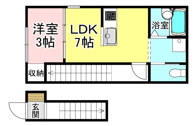 (仮称)石部新築アパートの間取り