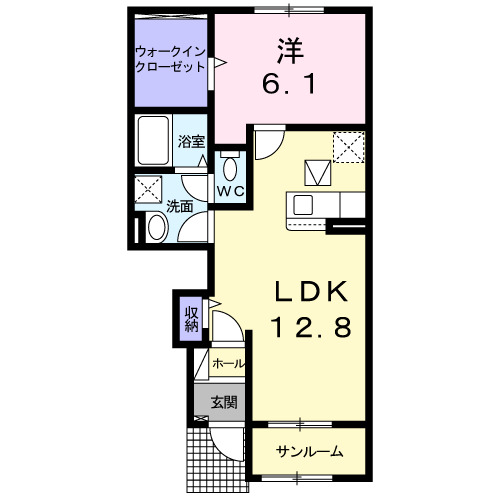 グレースコート黒瀬IIの間取り