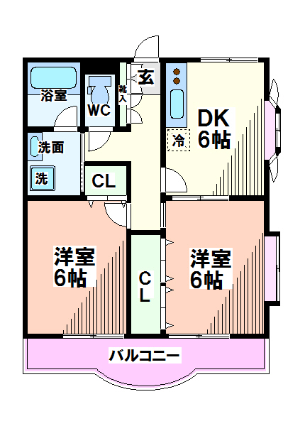 国分寺市光町のマンションの間取り