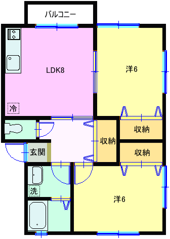 メゾン北浜の間取り