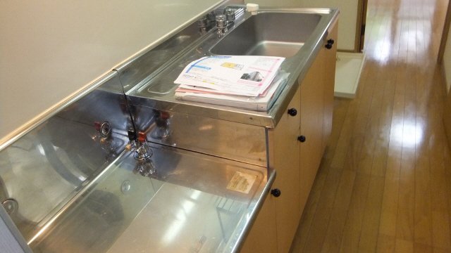 キッチン　２口ガスコンロ設置可