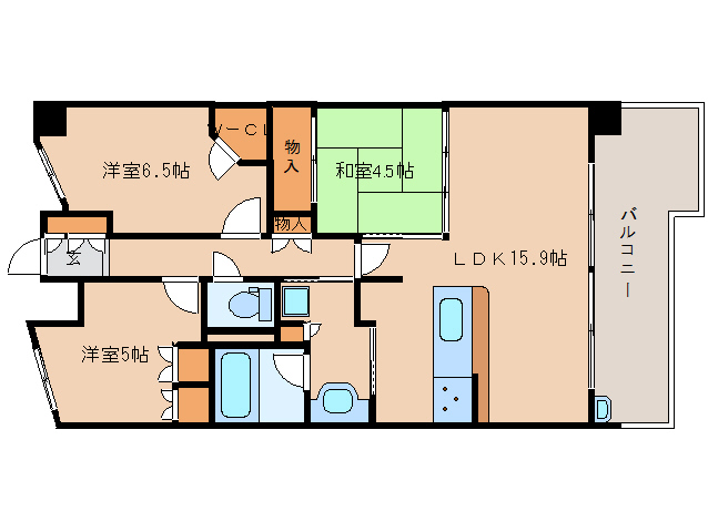 3LDK Mansion in Nara, Nara — photo 2 of 3