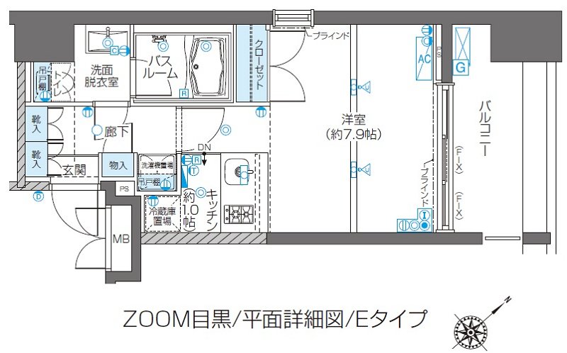 ZOOM目黒の間取り写真
