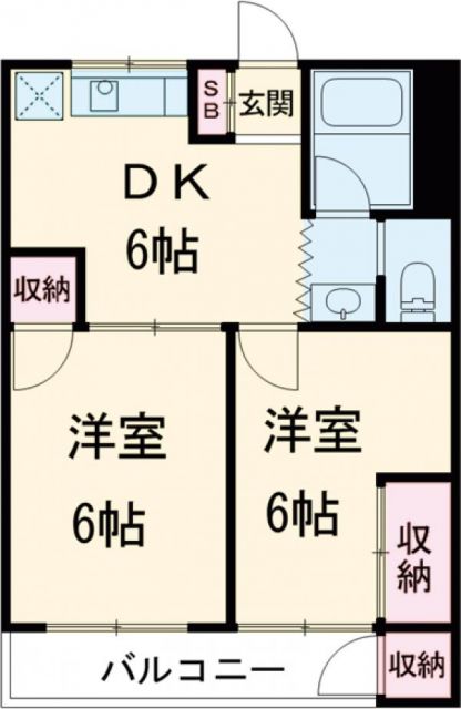 第3横溝コーポの間取り写真