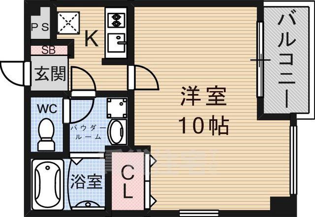 地下鉄東西線 御陵駅 徒歩2分 5階建 築21年の間取り写真