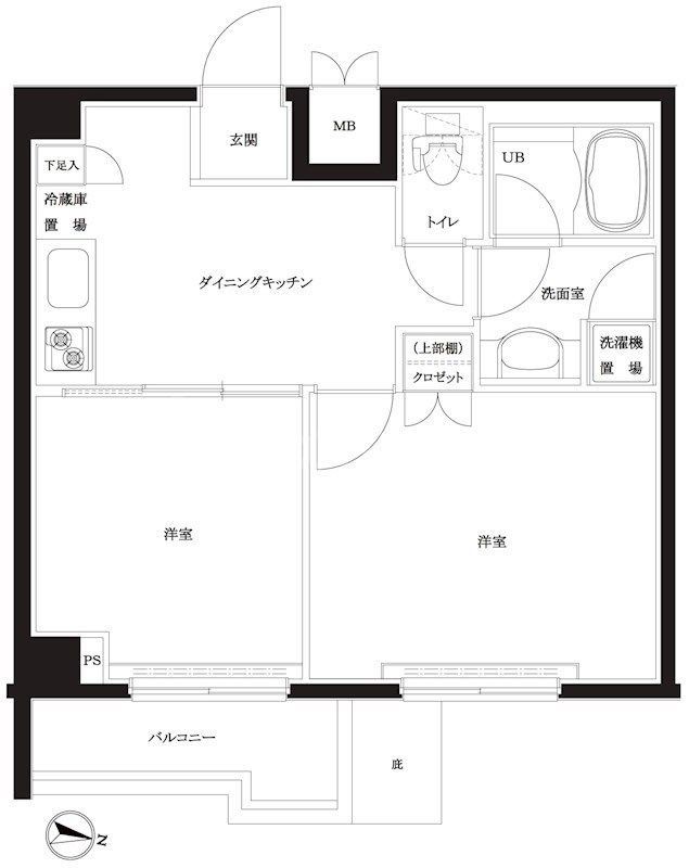 都営新宿線 住吉駅 徒歩12分 8階建 築20年の間取り写真