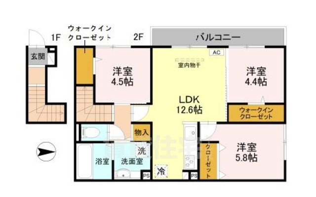 グレイスコート桂の間取り写真