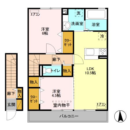 ヒルサイド テラス Cの間取り写真