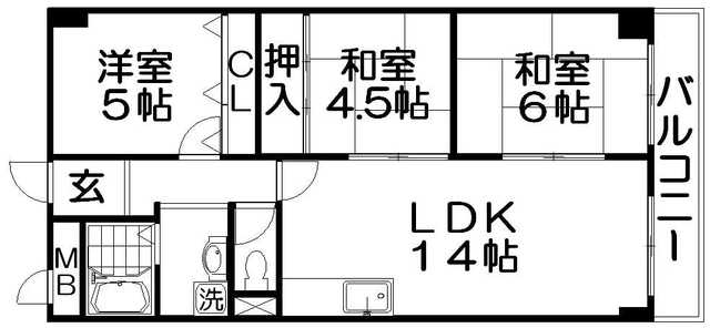 コスモスハイツの間取り写真