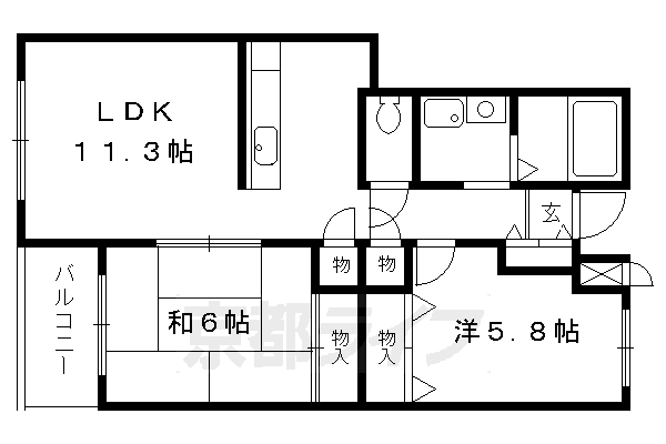 レジディア太秦の間取り写真