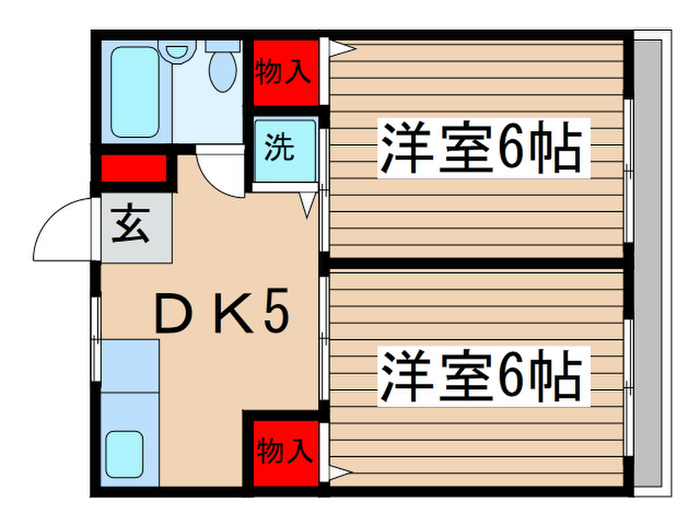 鈴忠第2マンションの間取り写真