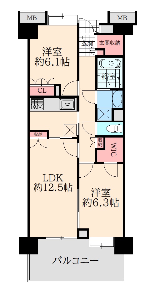 北仙台シティプレイス東館の間取り