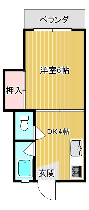 洛水ハイツの間取り