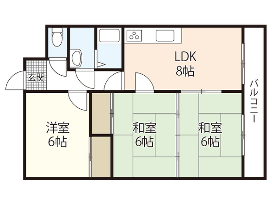 広島県広島市安佐南区大町東３（マンション）の賃貸物件の間取り