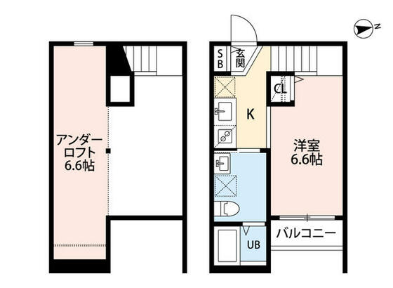 熊本市中央区島崎のアパートの間取り