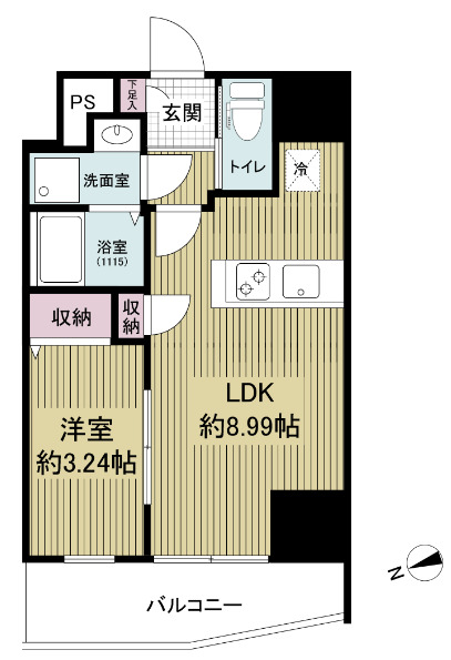 【ArtizA西長堀の間取り】