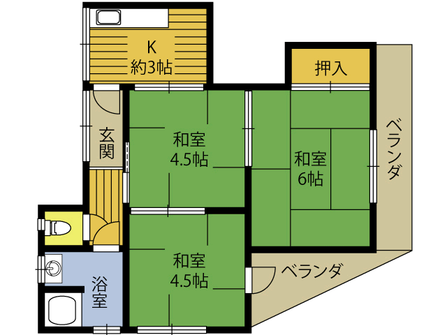 生野アパートIの間取り