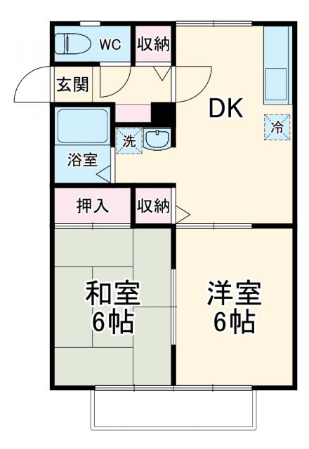 さいたま市見沼区大字東門前のアパートの間取り