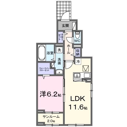 名古屋市東区徳川のアパートの間取り