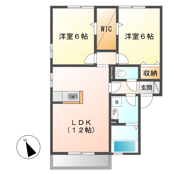 リビングタウン神田Ｃの間取り