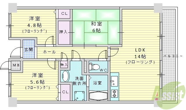 【アバンティ千里の間取り】