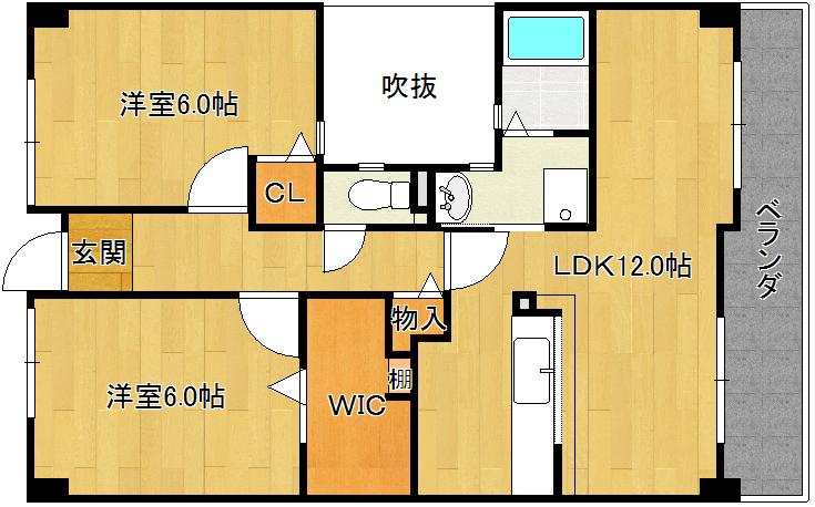 プレザント枚方の間取り