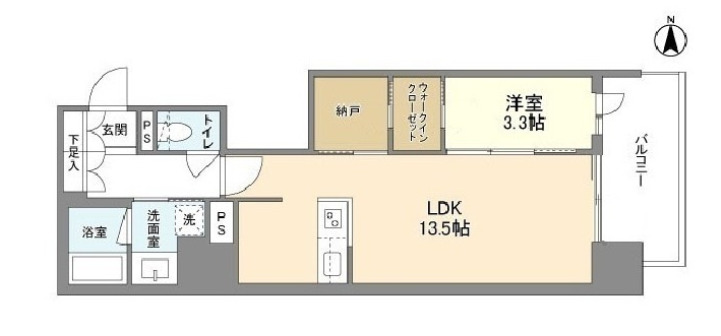 RJRプレシア南堀江の間取り