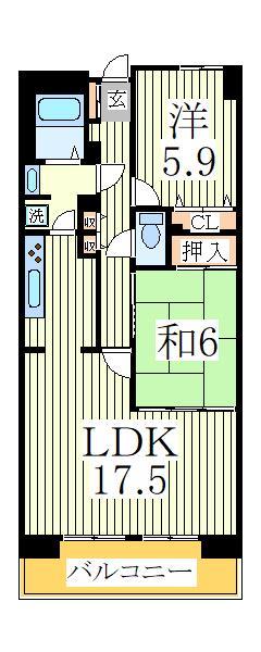 白井市冨士のマンションの間取り