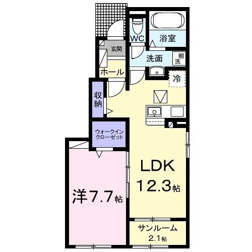 【木更津市中里のアパートの間取り】