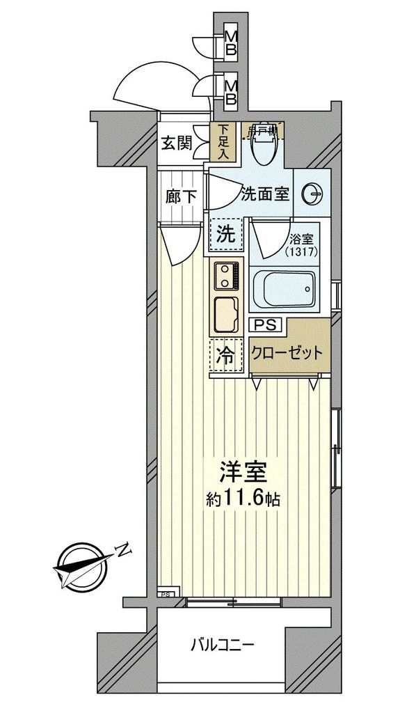 シティインデックス池袋の間取り