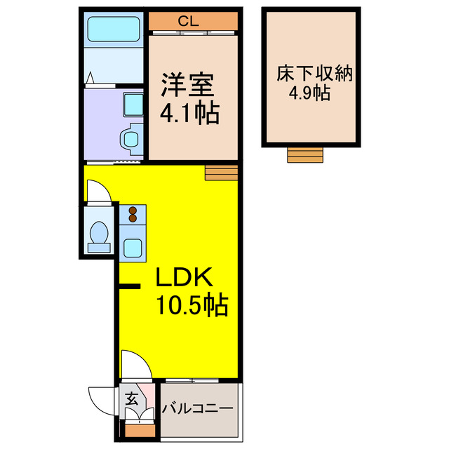 プライズ南十番の間取り