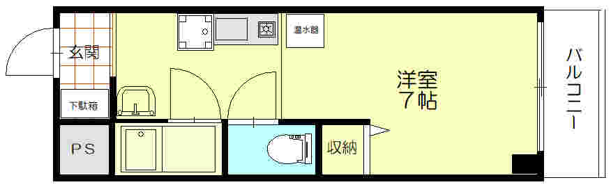 枚方市長尾家具町のマンションの間取り