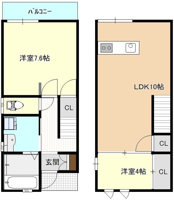 エクリュ早岐の間取り