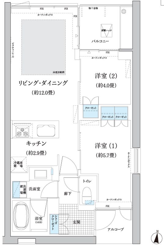 ガーデニエール砧　ＷＥＳＴの間取り