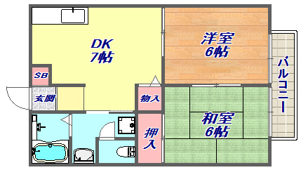 【ディアス六甲の間取り】