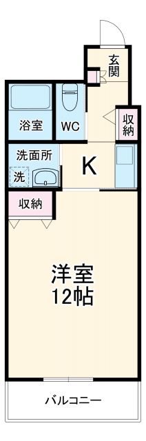 浜松市中央区板屋町のマンションの間取り