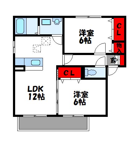 グレイス花ヶ浦　C棟の間取り