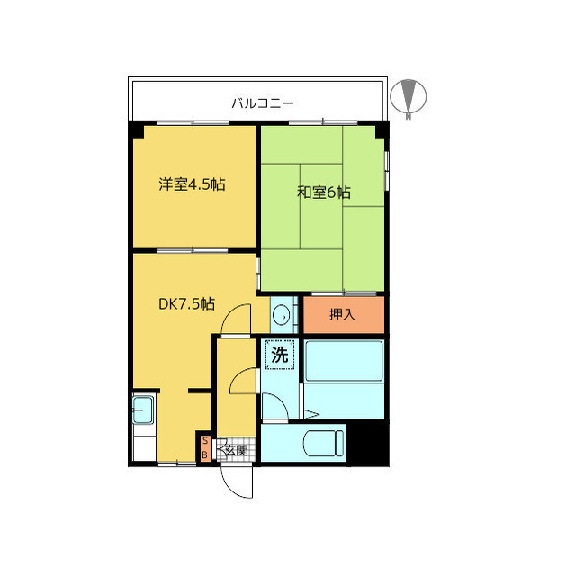 中野区本町のマンションの間取り